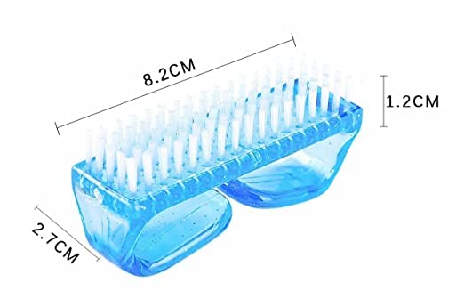 khuShu 3 Pcs Handle Grip Nail Brush Fingernail Cleaner Pedicure Scrub Foot Brushes Toes Cleaning Tool Kit (Multi color) (PACK OF 3) - Image 4