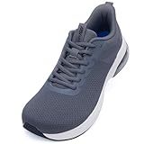 AOV Wide Toe Box Walking Shoes for Men Arch Support Tennis Sneakers for Plantar Fasciitis Orthotic Slip On Athletic Shoes Grey Size 11