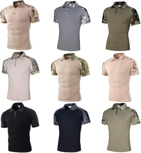Polo tactique anti transpiration camouflage désert combat armée XXL - 3