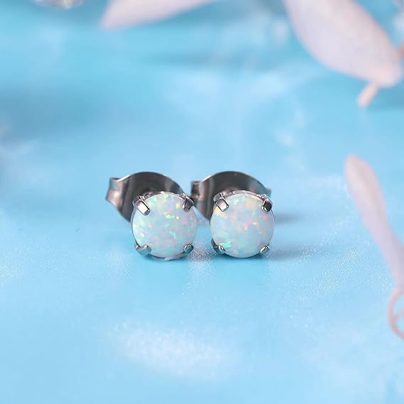 Limerencia Hypoallergenic G23 Titanium Earrings, F136 Implant Grade Pure Titanium, Suitable for Sensitive Ears with Birthstone Crystals CZ Simulated Diamonds - Image 2