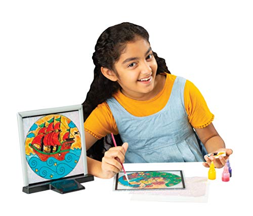 Handycrafts Funskool Glass Painting Kit, DIY Kit, Art and Craft Set for Kids, Learning, Fun & Engaging Activity for Childrens, Multicolour, Gift Set for Kids, Age 6+ Years