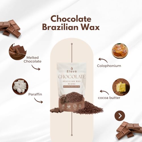 Image of Eleve Brazilian Stripless Painless Hair Removal Wax For Men & Women| Quick & Easy Tan Removal Waxing For Face, Armpit & Bikini Areas Wax Beans Chocolate Wax For Women (100 Gm)
