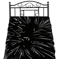 Tokaneit Weich PVC Bettwäsche, Wasserdichtes, 200×210cm, Schwarz