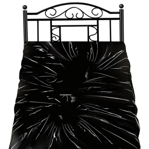 Tokaneit Weich PVC Bettwäsche, Wasserdichtes, 200×210cm, Schwarz