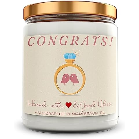 Engagement Gift, Bride Gifts, Engagement Gifts for Her, Wedding Candles, Engagement Gifts for Bride, Bride Gifts for Her, Bride to be Gifts for Her, Made in USA by Mint Sugar Candle Company Cover