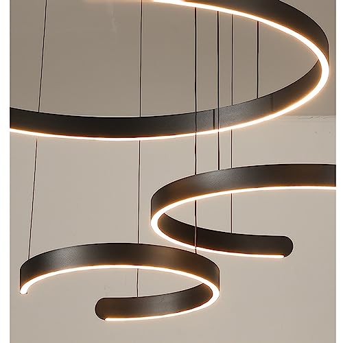 Lustre circulaire LED à intensité variable pour salle à manger moderne - 6
