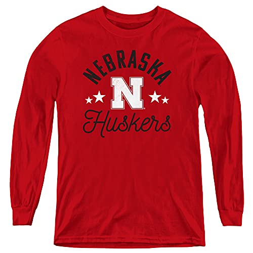 Nebraska Cornhuskers Official Huskers Youth Long Sleeve T Shirt,Red, Medium