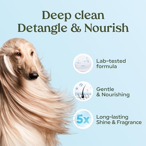PAWFUME Dog Shampoo and Conditioner, Blue Ribbon, 2-Pack – Nourish & Detangle for a Silky Soft Coat – Probiotic, Deep-Cleaning, pH-Balanced Formula – Puppy Shampoo and Conditioner for All Breeds - 4
