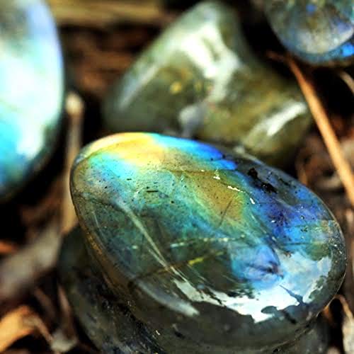 Covet Jewelry Aaa Grade Natural Labradorite Double Flare Teardrop Plug (1/2") #TOP1