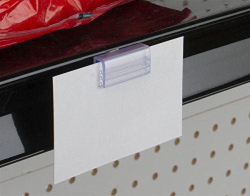 Shelf Talker Sign Holders For Price Channels, Tooth-Like Gripper Holds A Front-Facing Sign, Pvc Plastic (Clear) - Set Of 500 #TOP5
