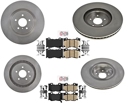 Replacement Parts For 09-19 Nissan 370Z With Nismo 355MM 4 Piston Caliber Brake F & R Rotors Pads