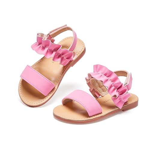 Image of Felix & Flora Toddler Girl Sandals - Little Girl Easter Dress Shoes Lightweight Open Toe Beach Holiday Flats