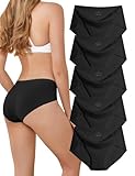 Memouniva Culotte sans Couture Femme sous-Vêtements Élastique Slip Invisible Doux Lot de 5
