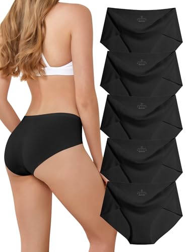 Memouniva Bragas sin Costuras Mujer Culotte Invisible Braguitas Mujer Ropa Interior Cómodas Elástico Pack de 5