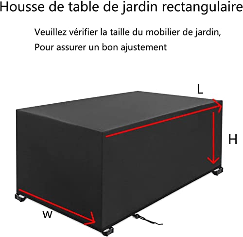 Bâche pour meuble de jardin anti-vent et imperméable en polyester 600D