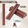 OLYCRAFT 6Pcs Walnut Dowel Rods 5.8x0.7 Inch Wooden Dowel Rod Sticks Wooden Dowels for Crafts Natural Round Wood Craft Sticks Unfinished Round Sticks for Building Model Material Macrame Craft Supplies #1