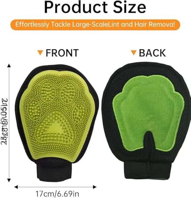 Pet Hair Remover Gloves Bath Brush Gentle Shedding Brushes,Pet Hair Remover Tool for Carpet, Curtain, Clothing, Couch, Car Seat (3PCS)-lep1vLVs