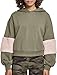 Urban Classics Ladies Ballon Sleeve Teddy Hoody Cappuccio, Multicolore (Olive/Rose 01478), Large Donna