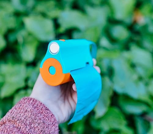 Image of Dog Poop Bags Holder Dispenser with LED Flashlight for Night Walks,Wrist Strap with 2-Hook Clip for Used Dog Waste Bags - Dual-Color Double Exits Design (Blue&Orange, 2 Holder 30 Bags)