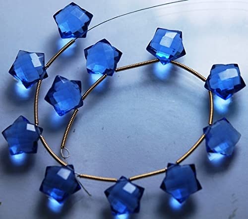 Quartz bleuet facetté en étoile LKBEADS de 12mm pour bijoux d'exception