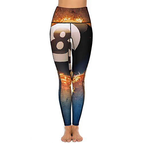 Abstract Billiard With Empty Space Yoga Pants With Pockets For Women High Waist Workout Leggings Tummy Control Xl #TOP1