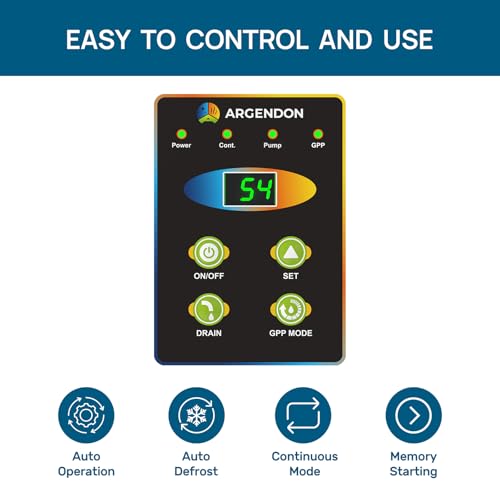 ARGENDON Commercial Dehumidifiers with Pump and Drain Hose for Crawlspace, Basement, 120 PPD Crawl Space Dehumidifier for Large Spaces, Job Site, Auto Defrost, 5-Year Limited Warranty