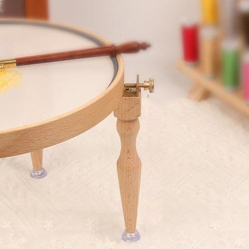 Marco de madera ajustable para bordar y aguja de aro de punto 5