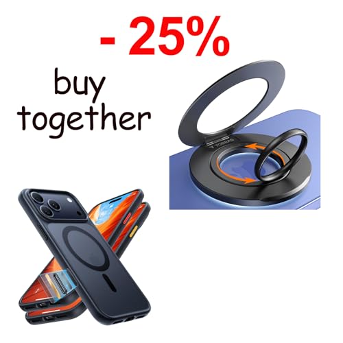 TORRAS Magnetic Case & Magnetic Phone Grip Ring Holder Kickstand