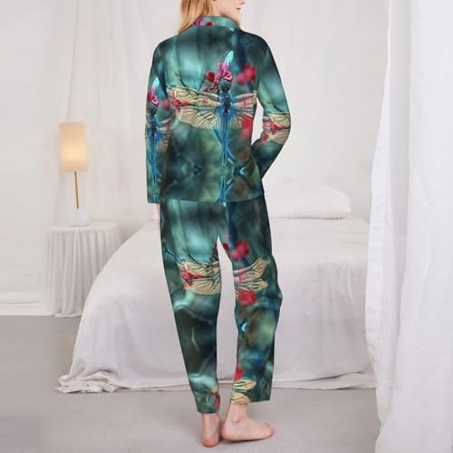 Pyjama 2 pièces à manches longues anti irritation imprimé libellule - 5