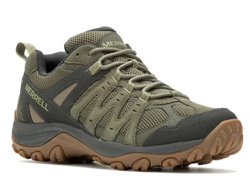 Chaussure de randonnée Merrell amortissante et robuste coloris olive moss taille 43.5