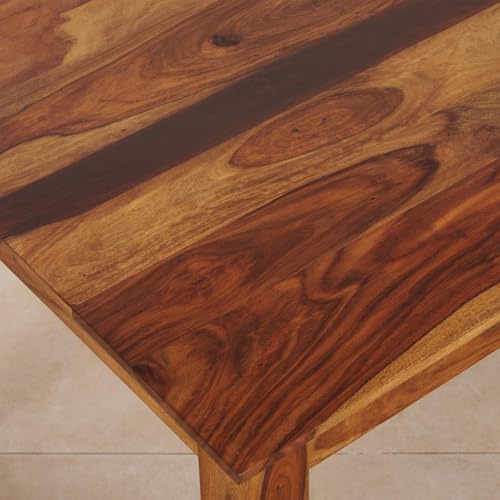 Image of Sheesham Wood Dining Table (45 * 34 * 30 inch) | Multi-Purpose uses Home and Office Desk | Dining Room Furniture | Wooden 4 Seater Dining Table | (Natural)