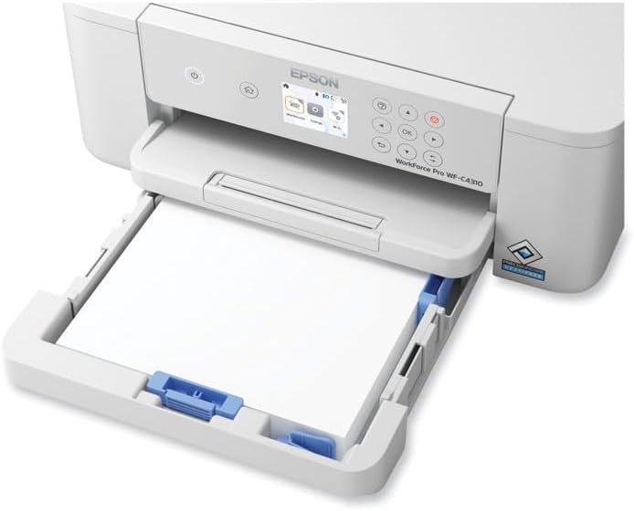 Epson Workforce Pro WF-C4310 Desktop Wireless Inkjet Printer - Color - 4800 x 1200 dpi Print - Automatic Duplex Print - 250 Sheets Input - Ethernet - Wireless LAN Connect, Smart Panel Ap