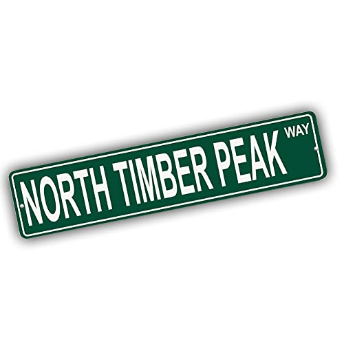 Brotherhood Aluminum Street Sign for North Timber Peak - Nevada Wall Decor