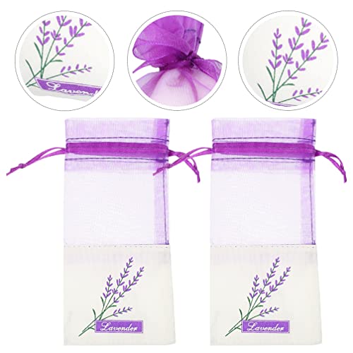 IMIKEYA Saco de Saquinho de 8 Peças de Lavanda Vazio para Botões de Lavanda Rosa Organza Gaze Fitas