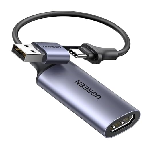 UGREEN Placa de captura de vídeo 4K HDMI para USB-A/USB-C Placa de captura HDMI Full HD 1080P USB 2.0 Captura de vídeo e gravação de áudio para jogos, streaming, ensino, videoconferência