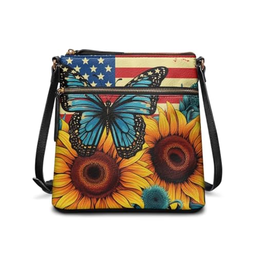 Image of Leather Women Crossbody Hobo Bag Satchel Purse Handbag with Adjustable Shoulder Strap and Zipper Pockets
