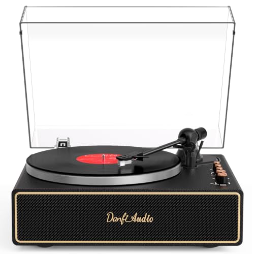 Bluetooth Ouput Turntable Record Player with Built-in 4 Speakers, AT-3600L Cartridge, BT Out...