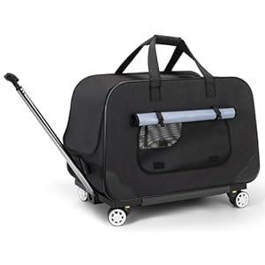 PETEMOO Rollbarer Tierträger mit Teleskopstiel