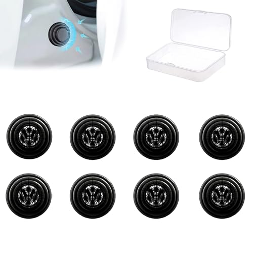 Image of 8Pcs Car Door Shock Absorber Protector Rubber Pads Guard Accessories Protection Stickers Compatible for Virtus, Taigun, Tiguan, Tayron, Golf, Polo, Vento, Ameo, Jetta