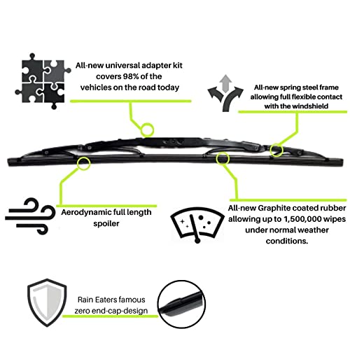 Image of Oshotto Frameless (O.E.M Type) Wiper Blades Compatible with Volkswagen Polo(24 inch /16 inch)