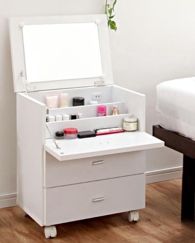 ミニドレッサー テーブル化粧品コスメ収納メイク台メイクボックスキャスター付 ドレッサー ワゴン キャスター付き コスメワゴン ドレッサーワゴン