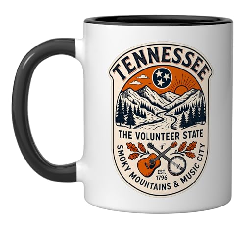 Taza de cerámica 11 oz Tennessee Smoky Mountains miniatura 1