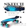 SKITCH Skateboards for Kids, Teens and Adults | Premium Skateboard Gift Set for Beginners and Pros Complete with Mini Cruiser Board + Skateboard Backpack + Video Course + Speed Control + Skate Tool