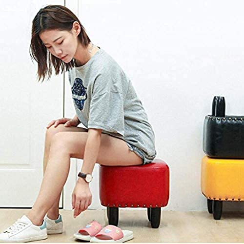 Pouf en cuir synthétique blanc pour vos moments de sérénité - 8