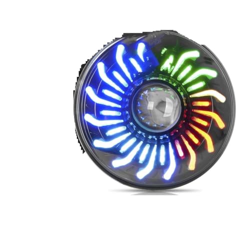 Phare de moto projecteurs feux de jour RGB optique 5,75 pouces pour Low Rider Iron 883