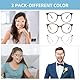 3 Pack Blaues Licht Blockieren Brillen, Runde Rahmen Anti Blaues Lesebrille für Damen und Herren, Leichtes Gewicht Klare Blaulichtfilter Brille, Computer Brille, Anti Blendung