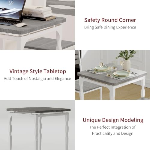 Image of Garvee Dining Table and Chairs Set for 2, Kitchen Dining Set for Apartment