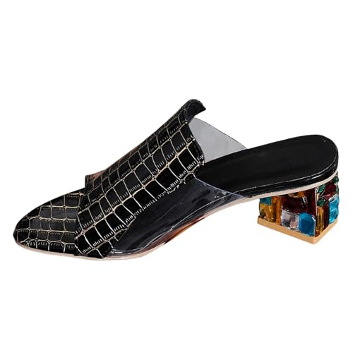 Sandales d'été femme à talon carré et bout ouvert pour un style décontracté chic
