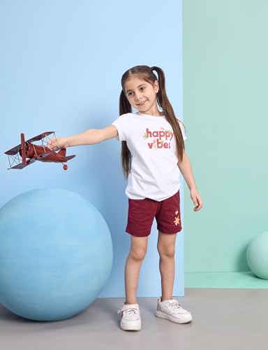 Image of Amazon Brand - Symbol Girls 100% Cotton Graphic Printed Half Sleeves Regular fit T-Shirt
