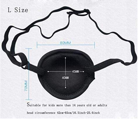 Ericotry 85545981162 Black Eyepatch-Comfortable Adjustable Concave Shape Single Eye Mask Amblyopia Corrected Visual Acuity Recovery Eye Patch Mask Cover Pads thumb #5
